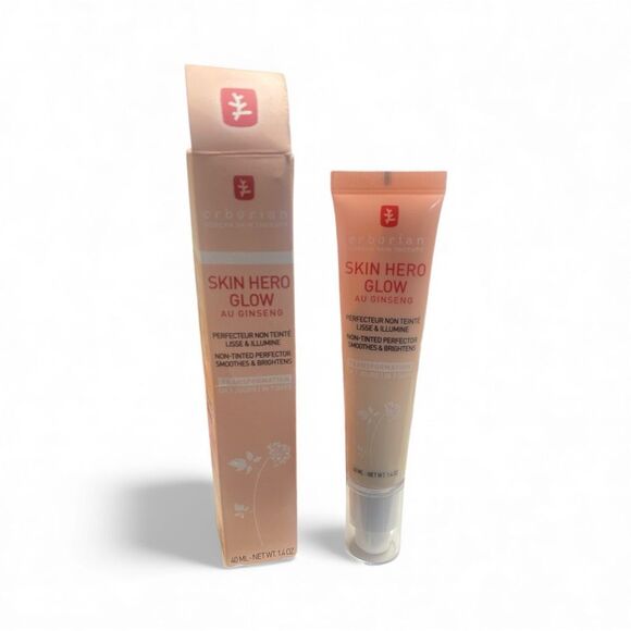 Erborian Skin Hero Glow with Ginseng 40ml Non-Tinted Perfector – Smoothes & Brig - Picture 1 of 1